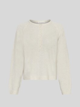 Moss Copenhagen palema button alpaca pullover - light beige