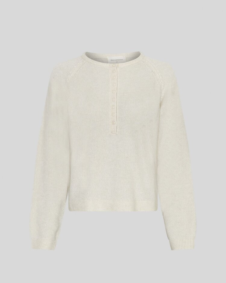 Moss Copenhagen palema button alpaca pullover - light beige