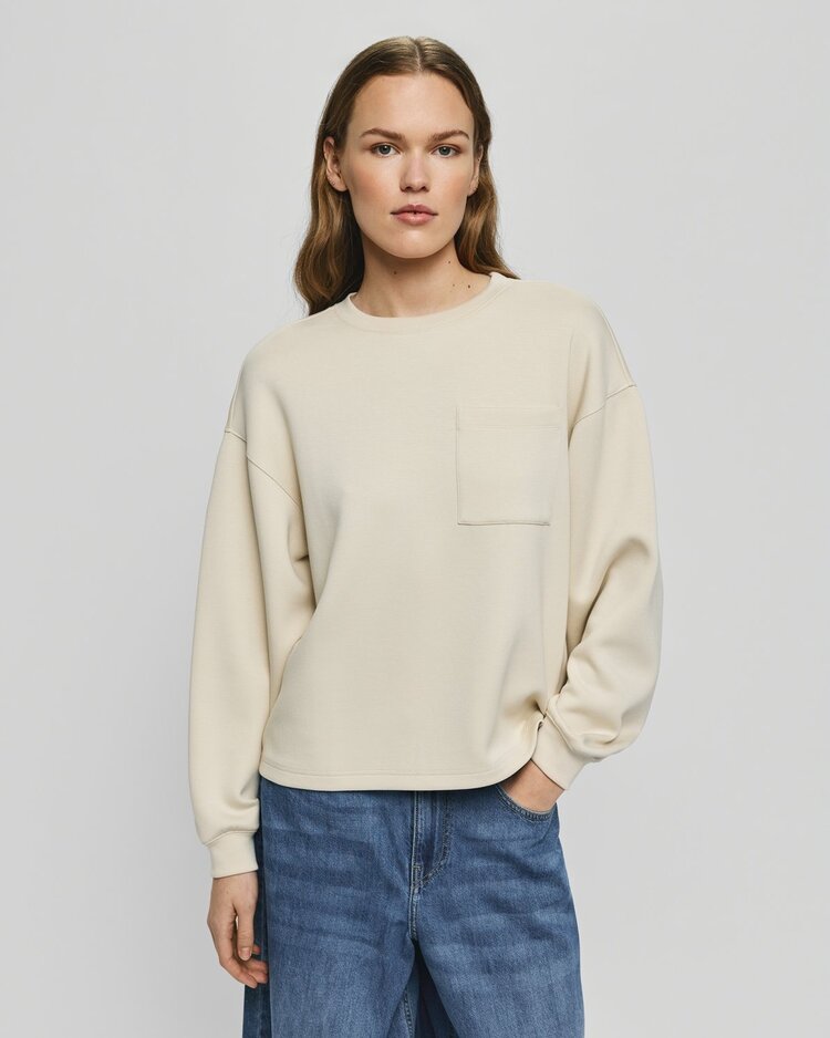 Moss Copenhagen Illiana pocket sweatshirt - beige
