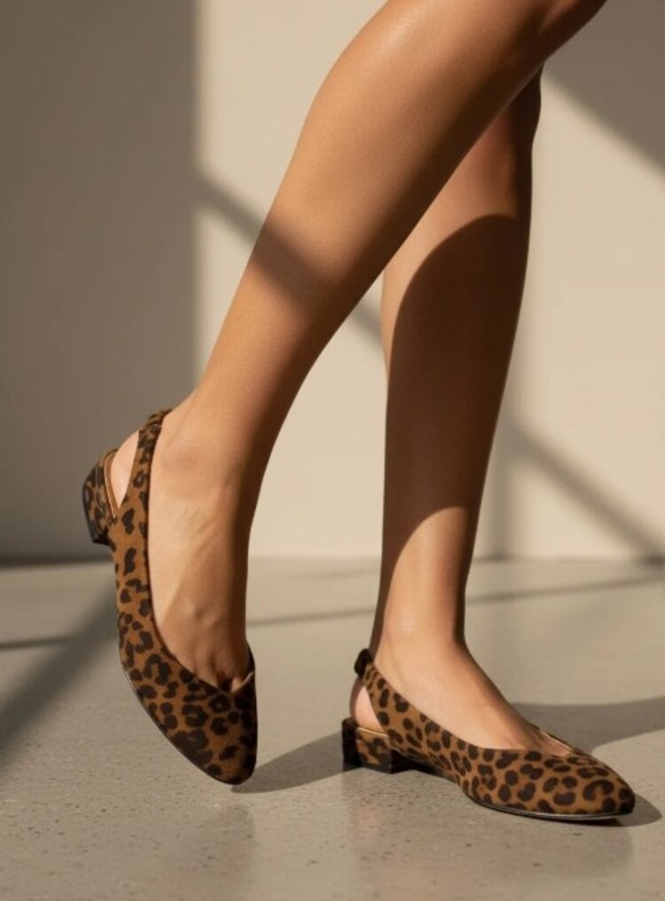 Sillie leopard pointed flats