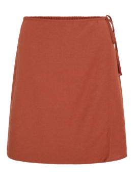 Vila Clothes viprisilla short tie skirt - terracotta