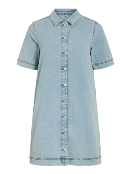 Vila Clothes vinus button jeans dress - light wash