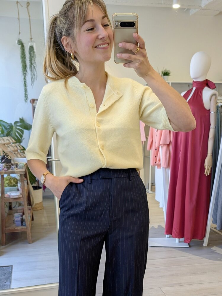 Vila Clothes viliga 1/2 sleeve cardigan - yellow