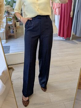 Vila Clothes vikemba stripe pants - navy