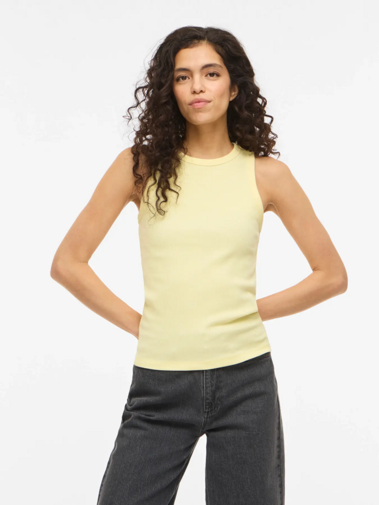 Vila Clothes visola tank top - pastel yellow