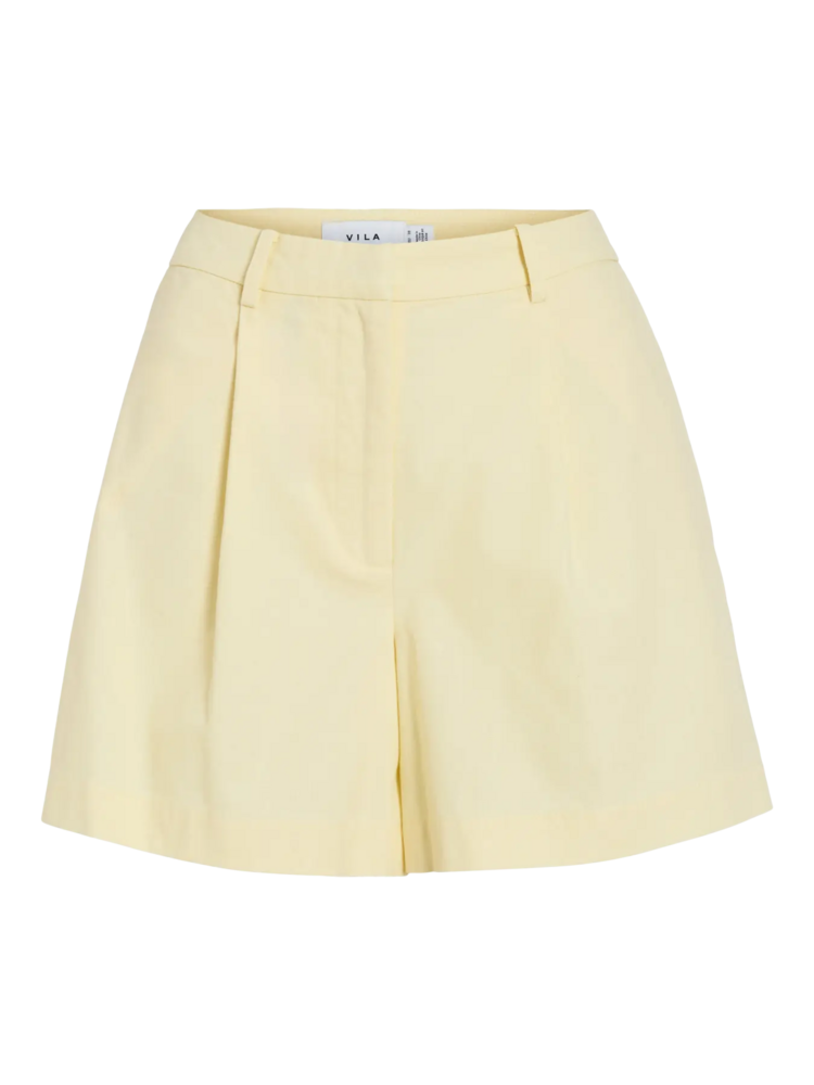 Vila Clothes vialara linnen blend short - butter yellow