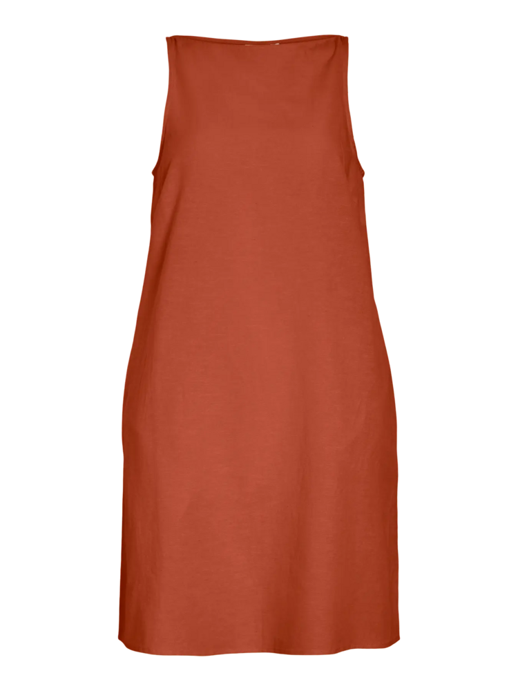 Vila Clothes viprisilla boatneck  dress - terracotta