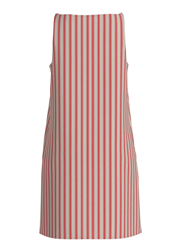 Vila Clothes viprisilla boatneck stripe dress - red/white
