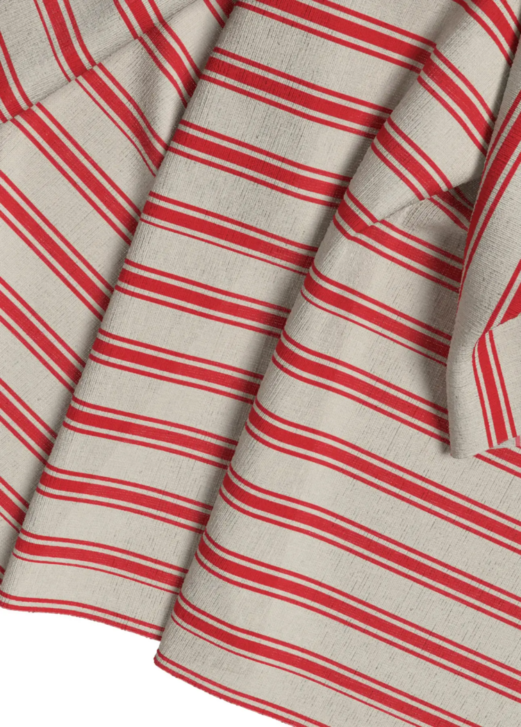 Vila Clothes viprisilla boatneck stripe dress - red/white