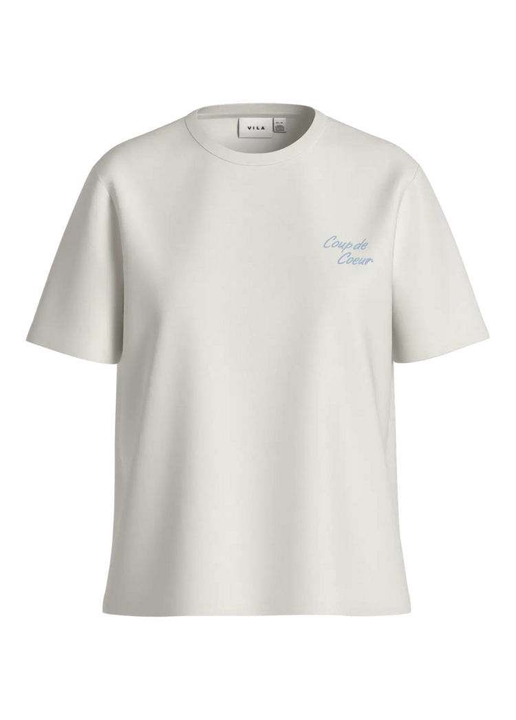 Vila Clothes visybil coup de coeur t-shirt - ecru