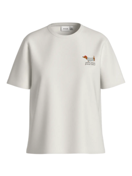 Vila Clothes visybil dog t-shirt - white