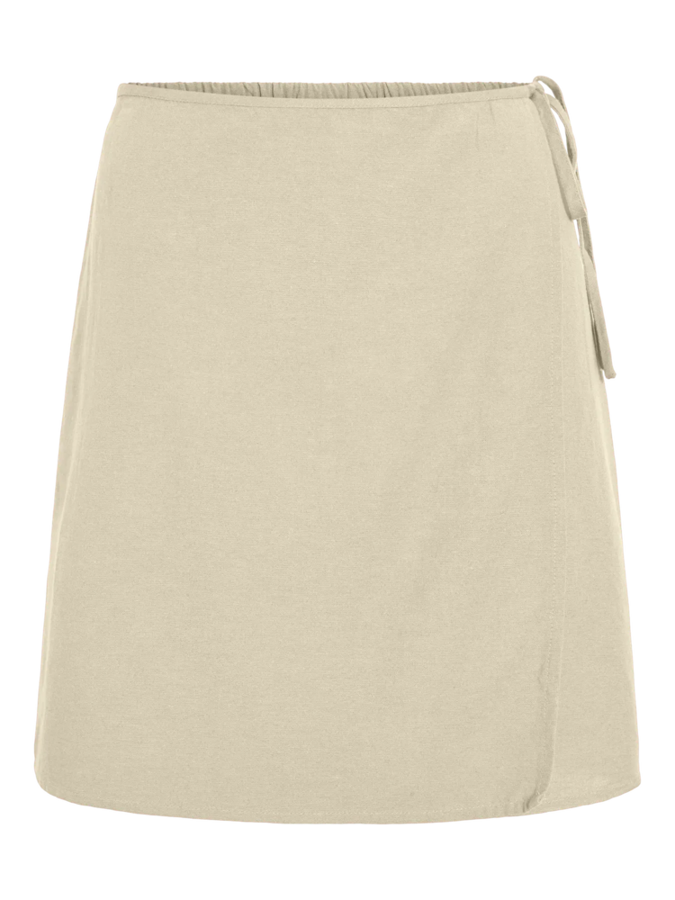 Vila Clothes viprisilla short tie skirt - beige