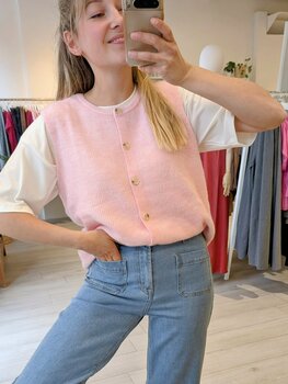 Grace & Mila vollando button debardeur - baby pink