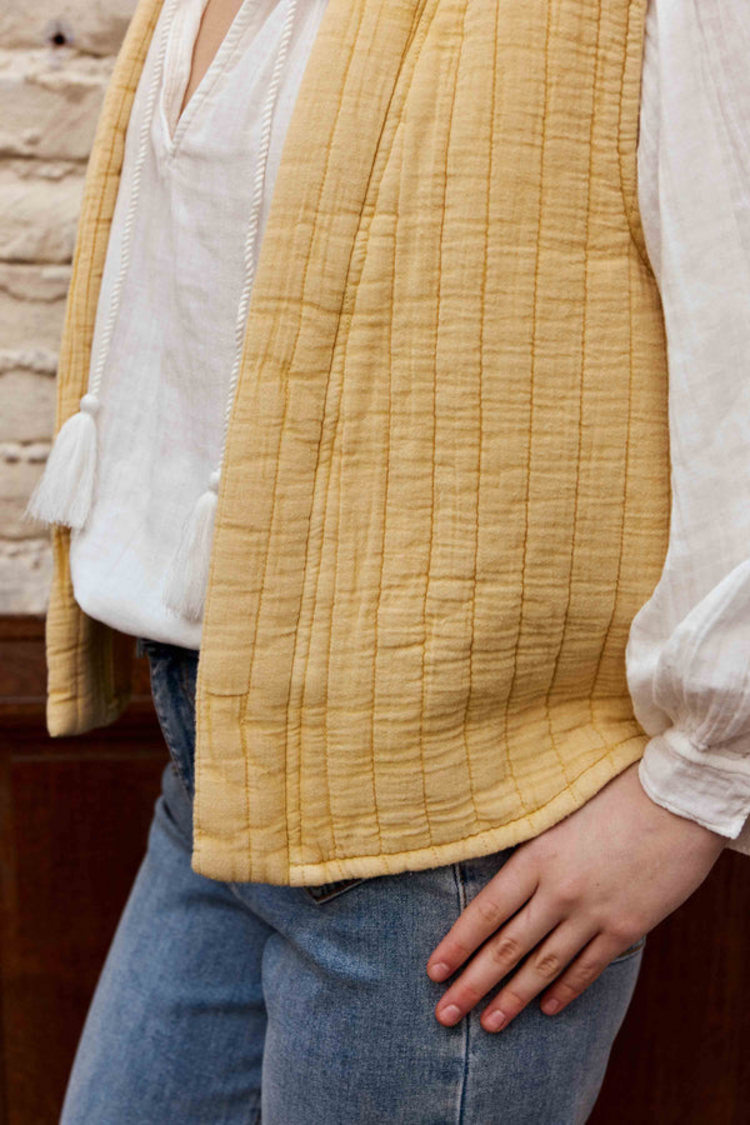 La petite étoile vivie sleeveless vest - yellow