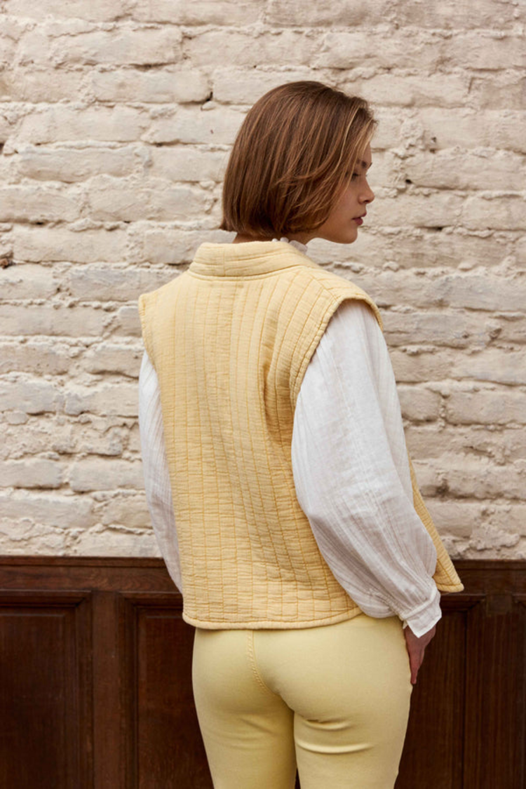 La petite étoile vivie sleeveless vest - yellow
