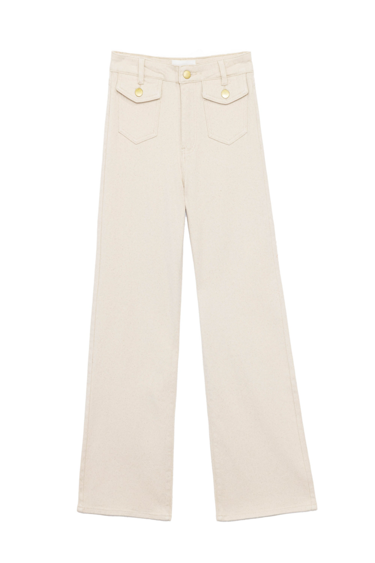 La petite étoile peytond flare jeans - beige