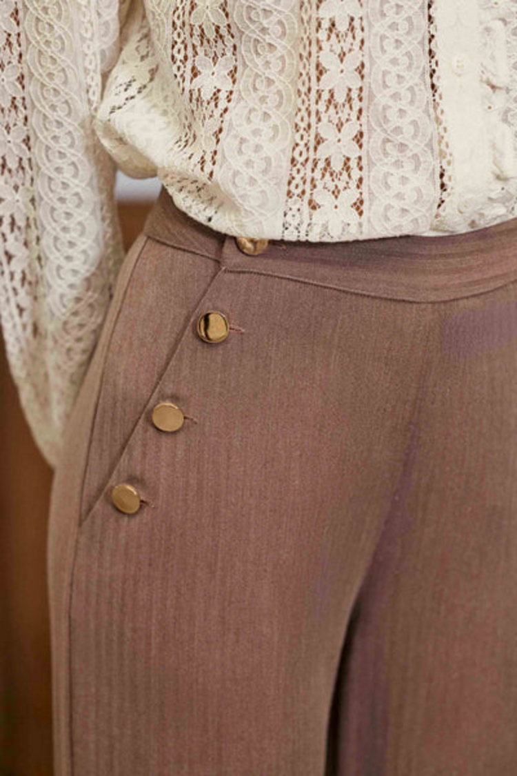 La petite étoile paddy pantalon à boutons - marron