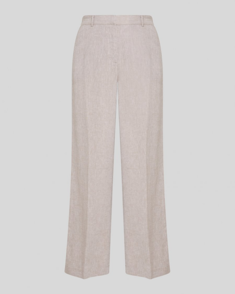 Moss Copenhagen pennie linnen blend pant - sand