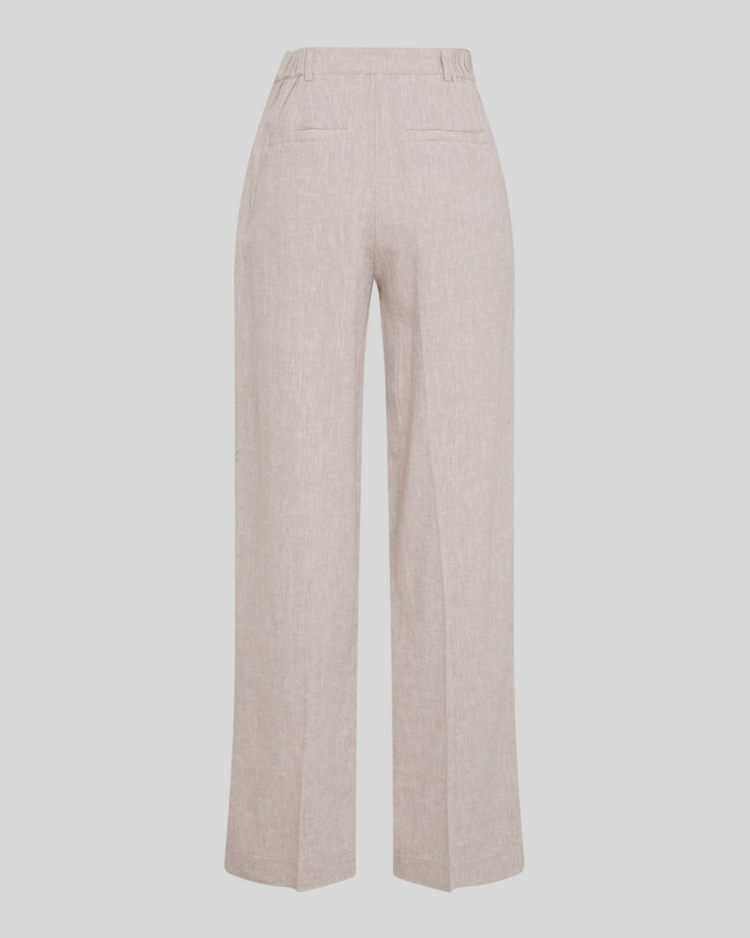Moss Copenhagen pennie linnen blend pant - sand