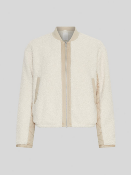 Moss Copenhagen latha teddy beige detail jacket -ecru