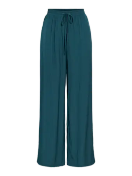 Vila Clothes vibolis satin look pants - petrol