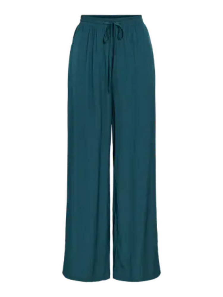 Vila Clothes vibolis satin look pants - petrol