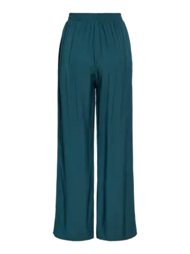 Vila Clothes vibolis satin look pants - petrol