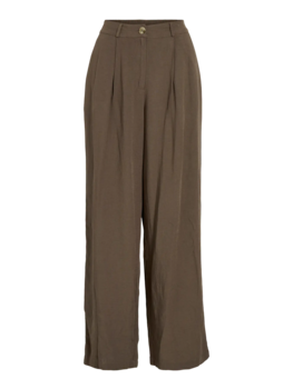 Vila Clothes viwinnie linnen blend pants - brown
