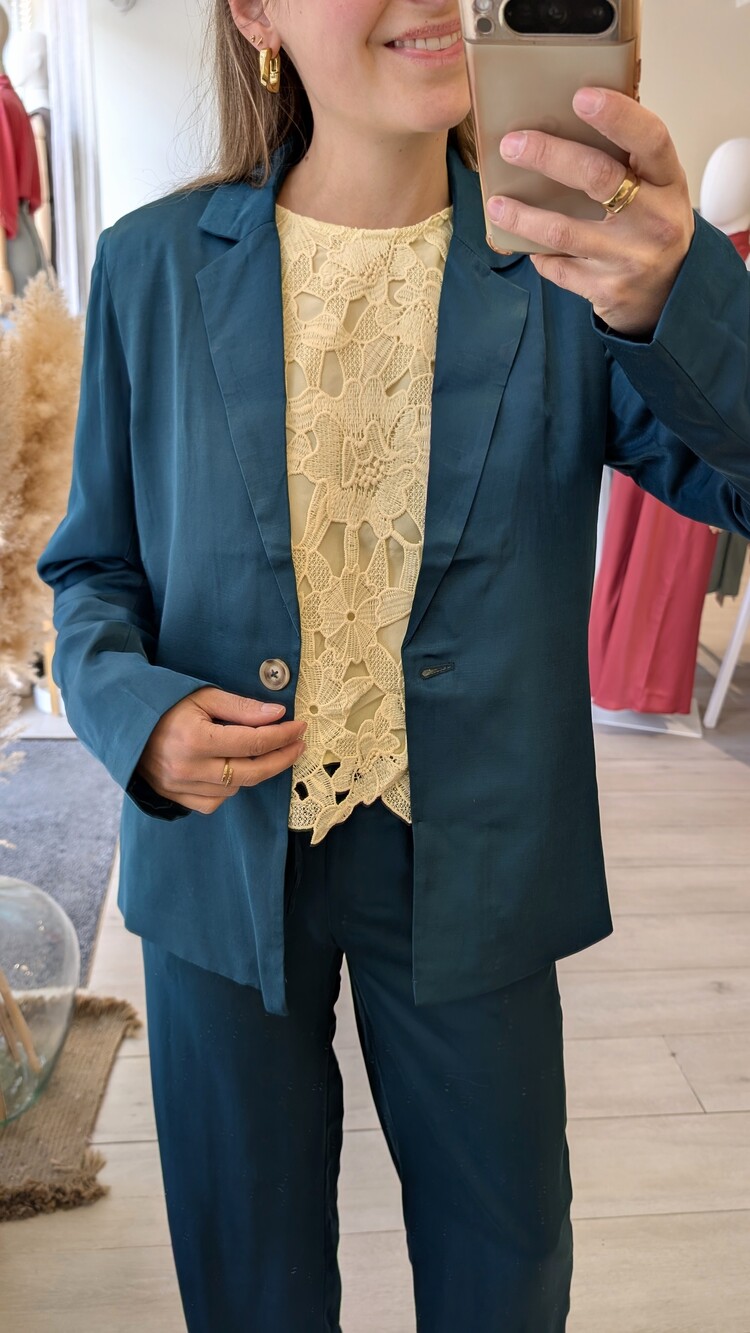 Vila Clothes Vibolis blazer - petrol