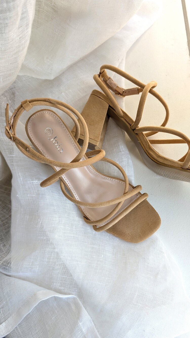 Sillie straps block heel sandal - nude