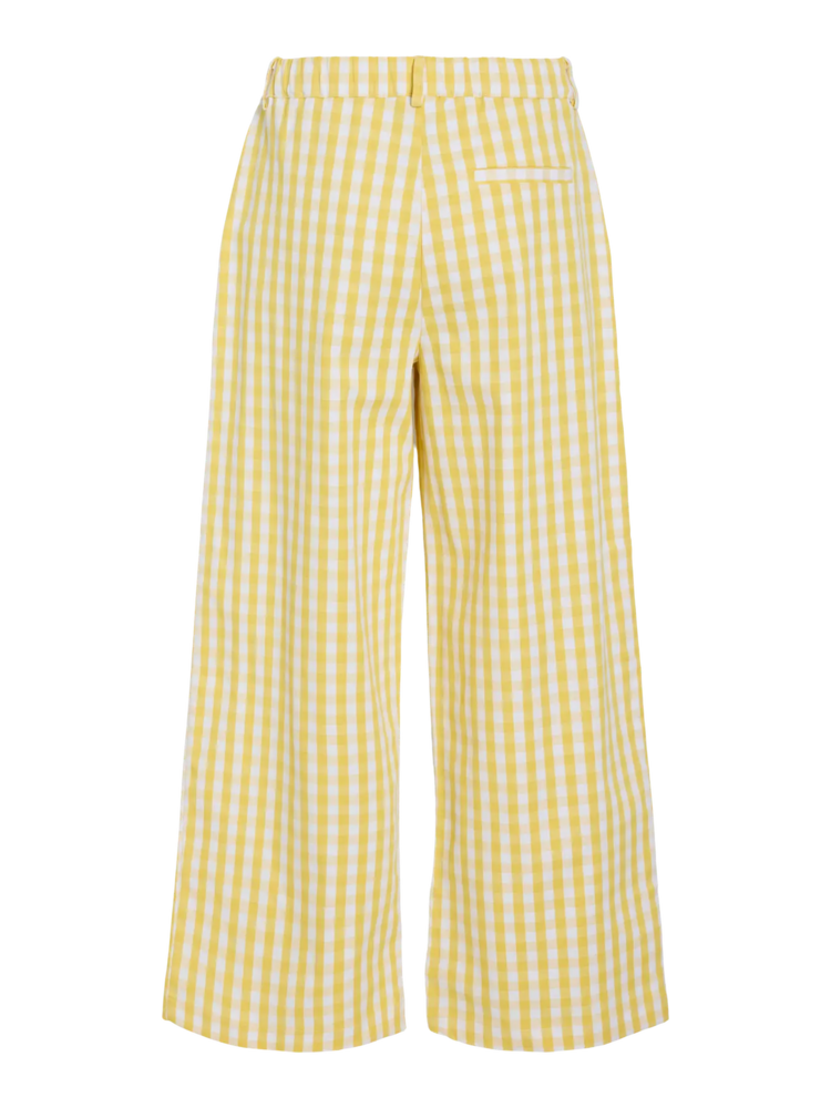Vila Clothes viwinnie carreaux pant - yellow