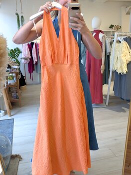 La petite étoile renny hater neck dress - orange