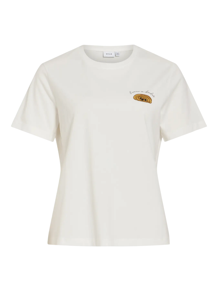 Vila Clothes visybil t-shirt - chocoladekoek