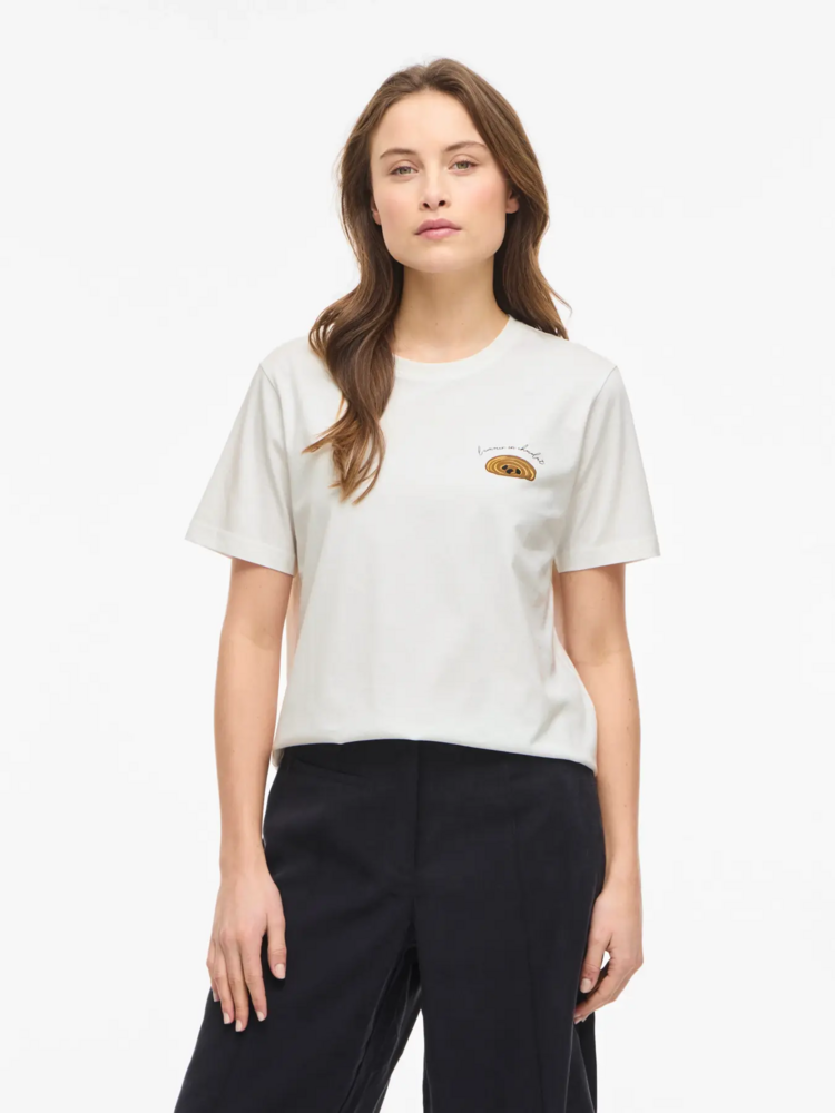 Vila Clothes visybil t-shirt - chocoladekoek