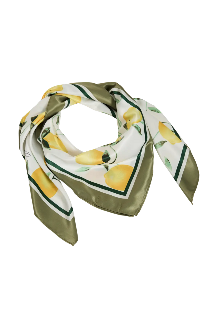 Vila Clothes viscaffi satin scarf - lemons