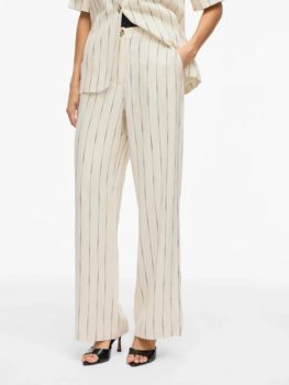 Vila Clothes Vidancina blue line pant - ecru