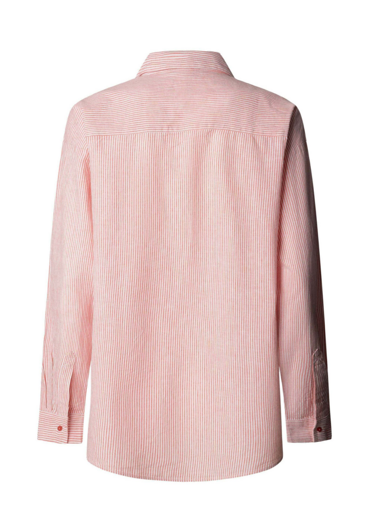 Pepe Jeans bernany stripe shirt - pink/white