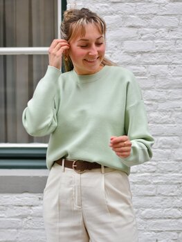 Moss Copenhagen aubree long sleeve sweater - mint green