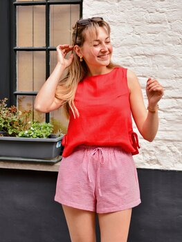 Grace & Mila carreaux short - rouge