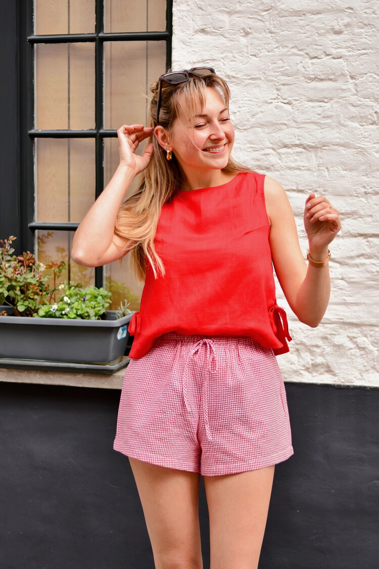 Grace & Mila carreaux short - rouge