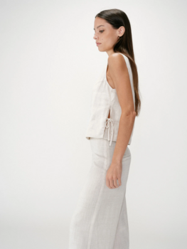 Grace & Mila wesca side ties top - sand
