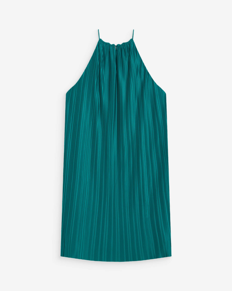 Grace & Mila wilona  plissé dress - petrol