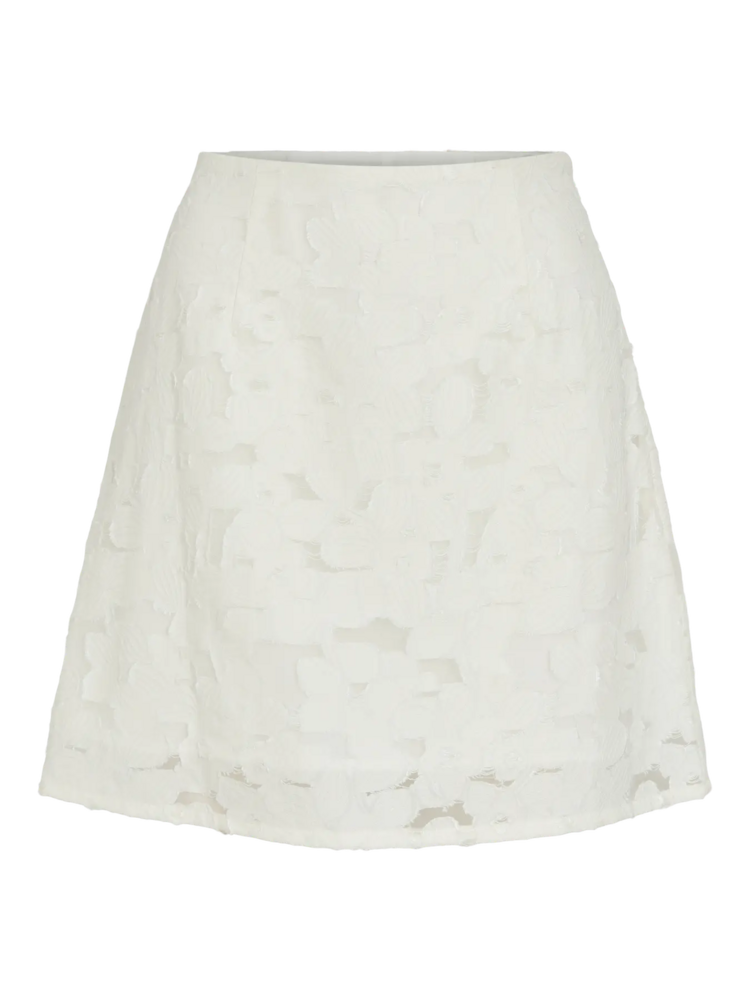 Vila Clothes vianvo structure skirt - white