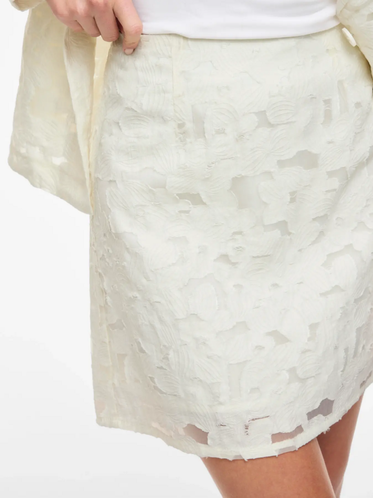 Vila Clothes vianvo structure skirt - white