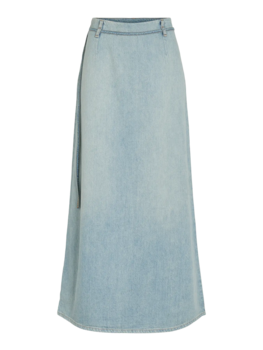 Vila Clothes vipal midi denim skirt - light wash