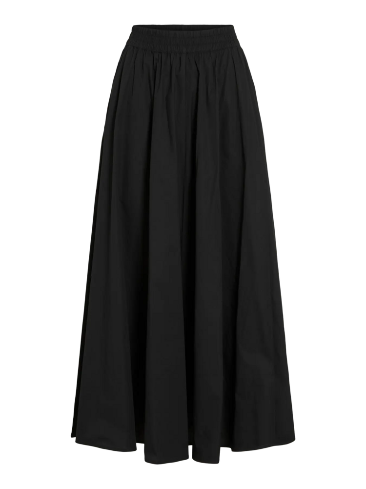 Vila Clothes vivalencia midi skirt - black