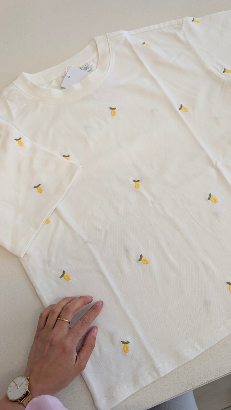 Vila Clothes vimonie t-shirt _ embroidered lemons