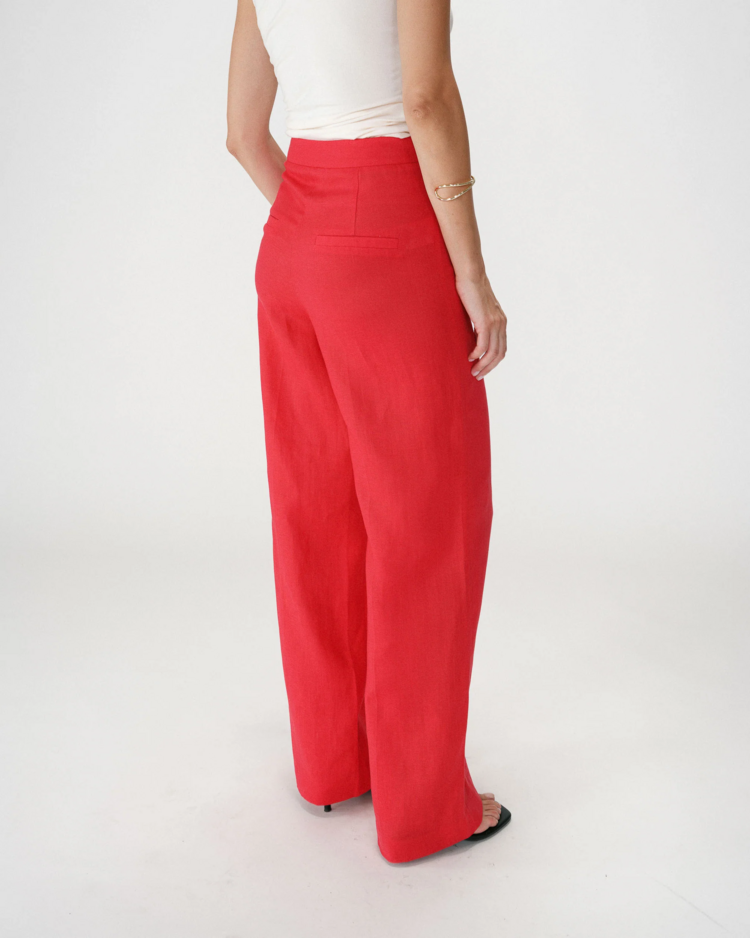 Grace & Mila wesley linenn blend pants - rouge