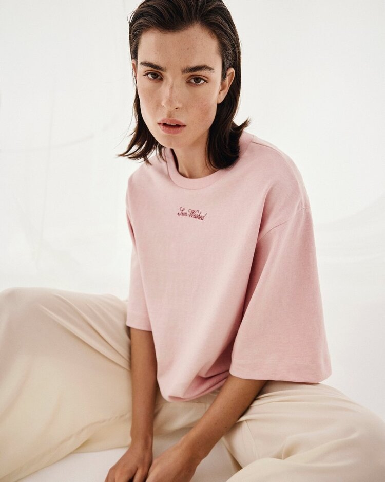 Moss Copenhagen zalle oversized t-shirt - sun washed