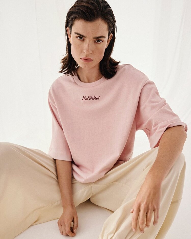 Moss Copenhagen zalle oversized t-shirt - sun washed